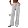 PINSPARK Womens Cotton Fleece Lounge Pants High Waisted Wide Leg