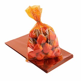 Orange Cello Bags 9x6 inch for plastic favor cellophane treat Cookie Bags,Pack of 50