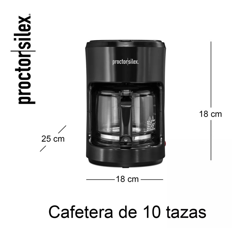 Proctor Silex Cafetera Proctor Sílex Mod:48351ps Negro Para 10 Tazas-c8351
