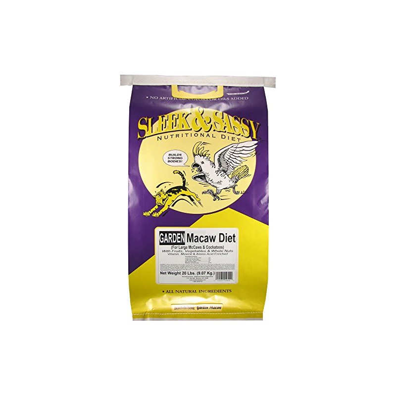 SLEEK & SASSY Garden Macaw Parrot Food (20 lbs.)