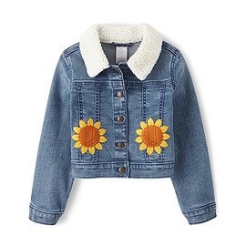 Gymboree,and Toddler Embroidered Denim Jackets,Sunflowers,6