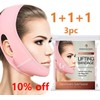 ParaFaciem Reusable V Line Mask Facial Slimming Strap - Double Chin Reducer - Chin Up Mask Face Lifting Belt - V Shaped Slimming Face Mask Family Pack(3PC)