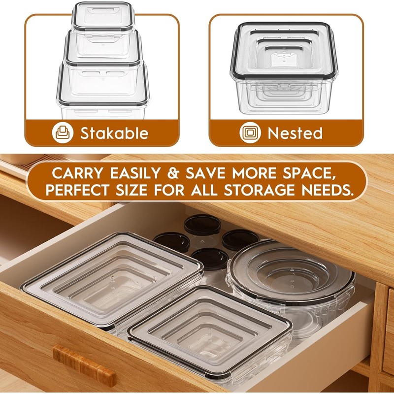 40 PCS Food Storage Containers with Lids Airtight (20 Containers