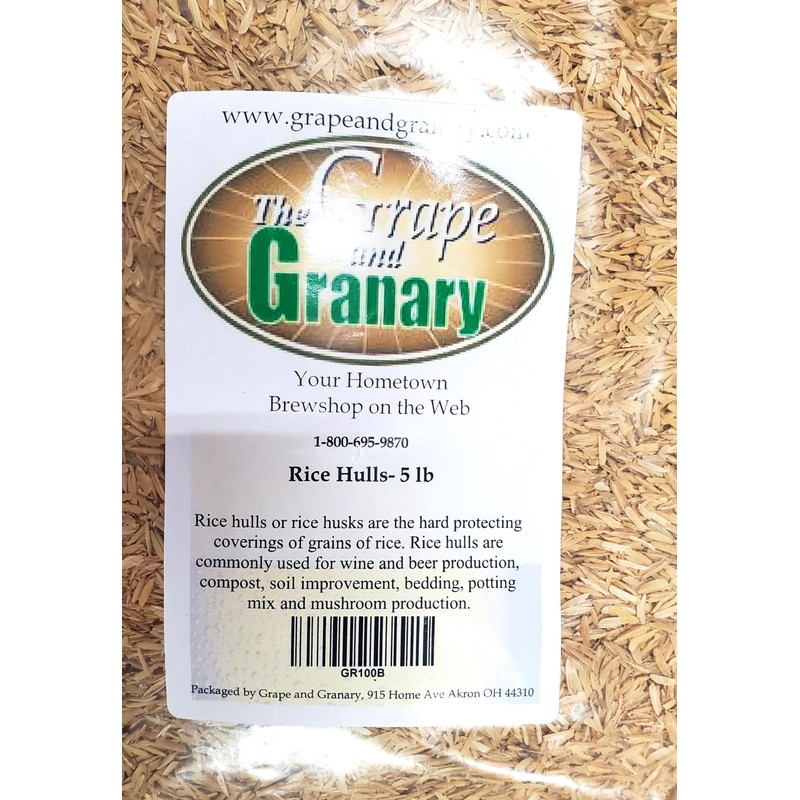 Grape and Granary Rice Hulls, 5 lb bag