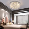 Gopmmy Modern K9 Crystal Raindrop Chandelier Lighting, Flush Mount G9