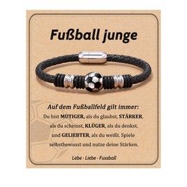 POWWA Football Lovers Gifts - Football Bracelet for Teenage Boys as Birthday