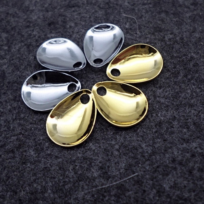 50pcs Deep Cup Fishing Lures Copper Fishing Attractor Spinner Blades
