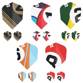 Target Darts Chicane Design 5 x Sets Multipack by Pro. Ultra Ten-X Dart Flights - Total 15 Pieces
