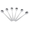 6 Piezas De Cucharas De Mango Largo, Cucharas De Acero