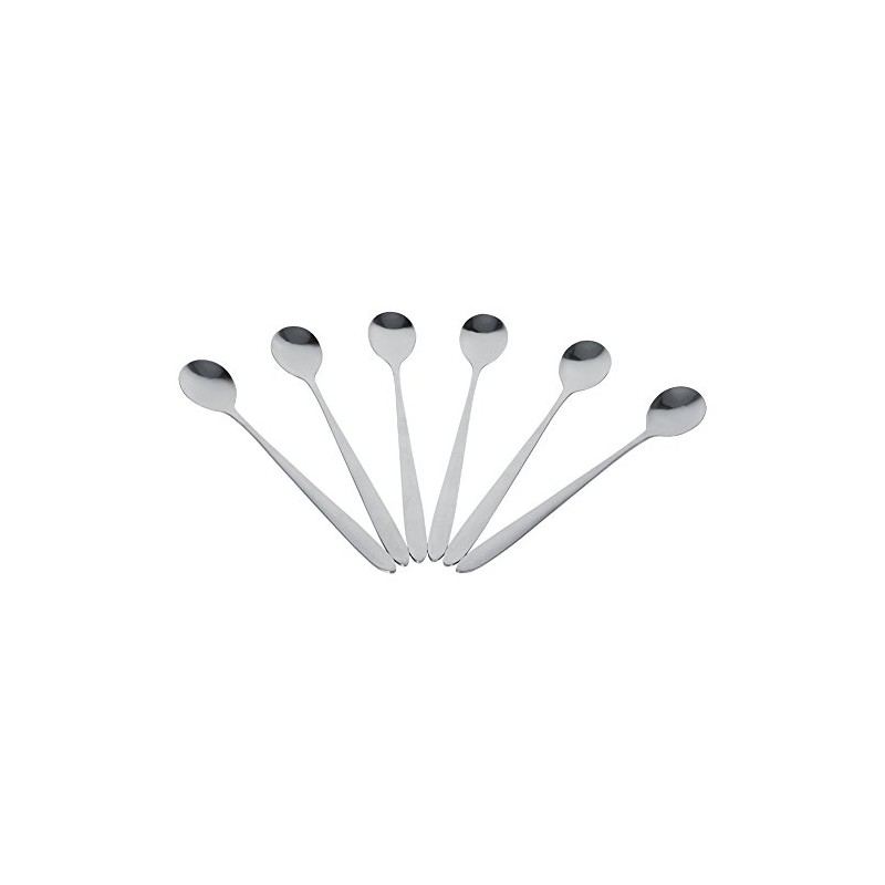 6 Piezas De Cucharas De Mango Largo, Cucharas De Acero