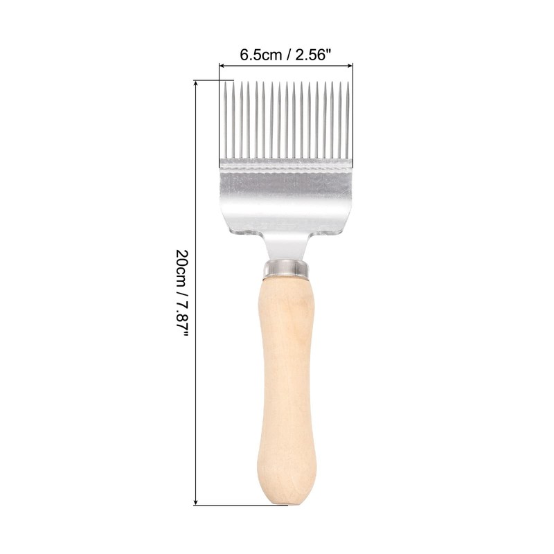 HARFINGTON Beekeeping Uncapping Fork, 17 Tin Needle with Wood Handle