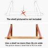 Brute Strength - PU Leather shelf brackets - Cognac -