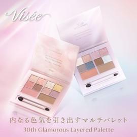 Visee 30th Glamorous Layered Palette 02 Handsome Glamour 13g Multi Palette Eyeshadow Highlight Shading Eyeliner