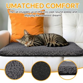 Self Warming Cat Bed Self Heating Cat & Dog Pad - Waterproof Heated Thermal Mat, Non-Slip, Washable for Senior Pets, Kittens, Dogs, Indoor/Outdoor Use, Non-Electric (Dark Grey, 28.8" X 18.9")