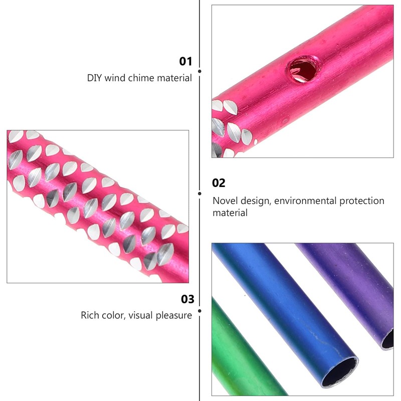 YARNOW 50 pcs Aluminum Wind Chime Tube Aluminum Wind Chime