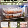 RoskDeewat Deviled Egg Containers with Lid, 2 Pack Thick Clear
