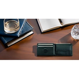 Alassio Mini Wallet with The Finest Nappa Leather Coin Purse, 10 cm, 7 x 10 x 2 cm Black