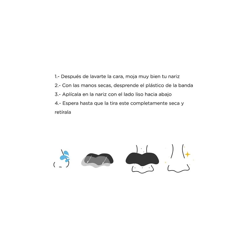 Miniso Paquete Bandas Nasales Hombre Barro Volcánico 10pzs