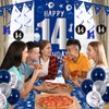 14th Birthday Decorations for Boys Girls, Blue Silver Happy 14th