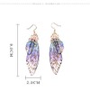 Multicolored Butterfly Wing Hook Earrings Elegant Charming Acrylic Insect Drop