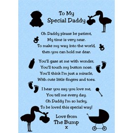 from The Bump Poem Verse 'to My Special Daddy' Baby Blue Greeting Card
