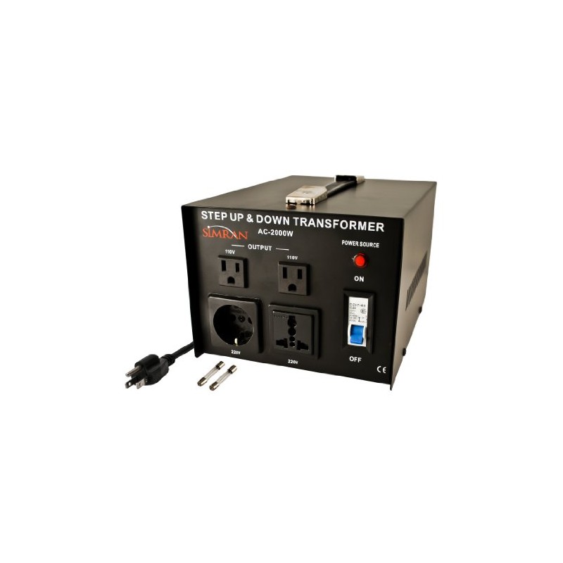 Simran AC-2000 Step Up/Down Voltage Converter Transformer 110V/220V - 2000