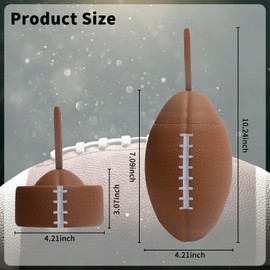 Yenergy 26oz Collapsible Silicone Water Bottle in Football Shape - Lightweight, Durable & Portable Drink Bottle for Sports, Outdoor, Travel, and Tailgating - Gift for Football Fans (Brown)