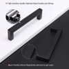 30 Pack homdiy 5 Inch Black Cabinet Pulls Square Black