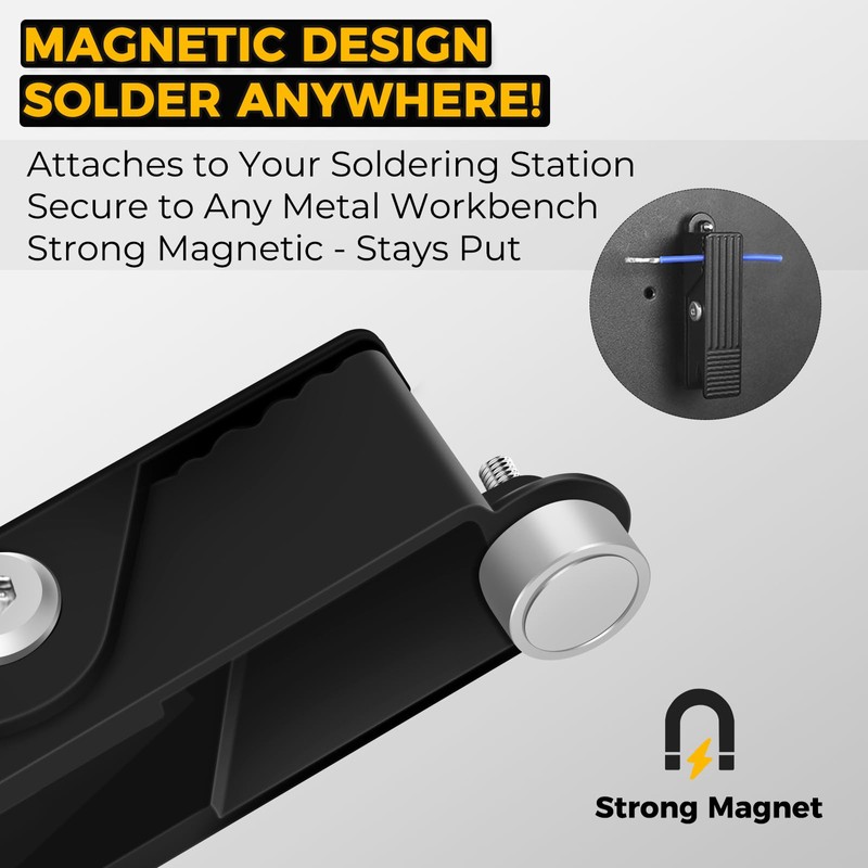 Magnetic Helping Hands Clamp Metal, Adjustable Third Hand Soldering Holder