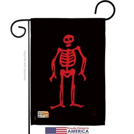 Breeze Decor GS107035-P3-03 Edward Low Coastal Pirate Impressions Decorative Vertical 13" x 18.5" Garden Flag Set Metal Fansy Wall Bracket Hardware