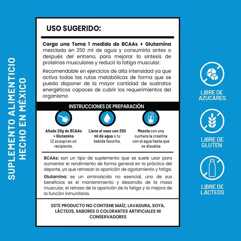 Aminoácidos Bcaas Glutamina 1kg D-mon 50servis Suplemento