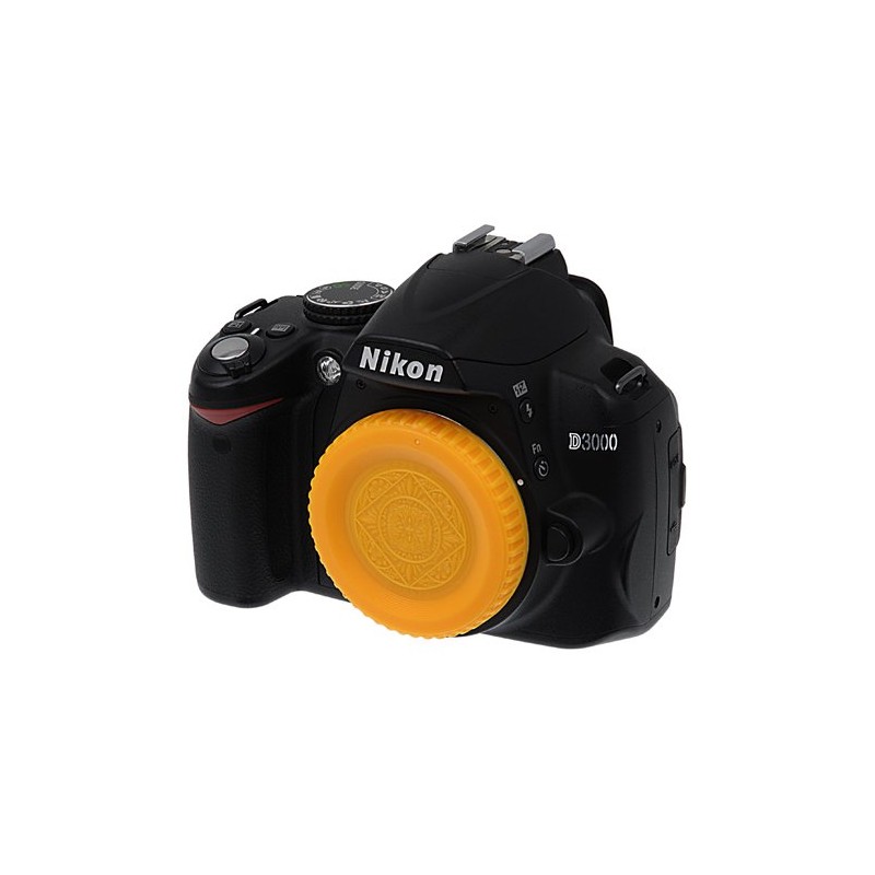 Fotodiox Yellow Designer Body Cap Compatible with Nikon F-Mount Cameras