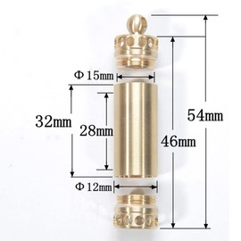 2 Pieces Brass Pill Box Waterproof Dustproof Portable Keychain Pill Box for Outdoor Travel Camping (Small)