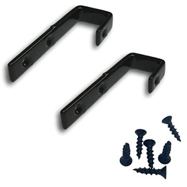 Elegent Upholstery Bunk Bed Ladder Hooks, 1" Inch Clearance, Vinyl Coated, Includes Screw Hardware - Set of 2