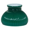 B&P Lamp® 6" Dark Green Cased Glass Ribbed Student Lamp