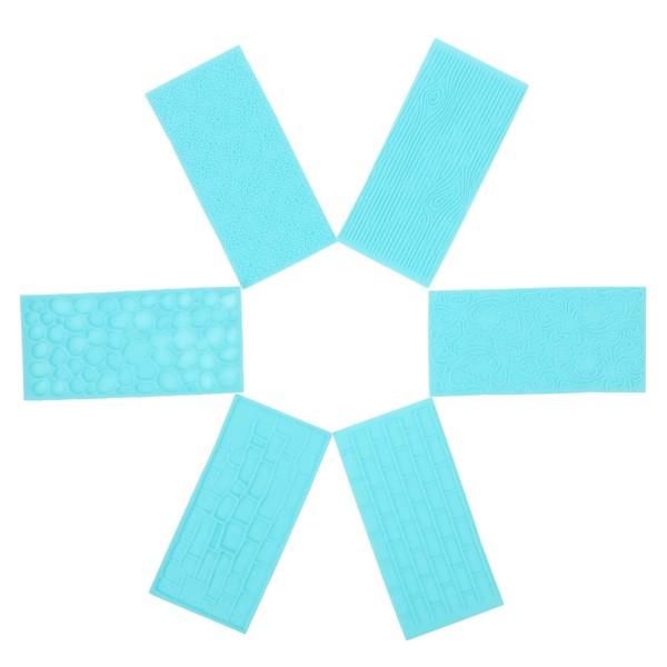 jojofuny 6Pcs Polymer Clay Texture Impression Mats Engraved Dough Mats