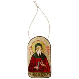 Saint Anthony Wooden Greek Christian Orthodox Wood Icon Ornament - 87057 - Museum Icons by G.DeBrekht