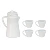 Melody Jane Dollhouse White Coffee Pot & Mugs Miniature Kitchen