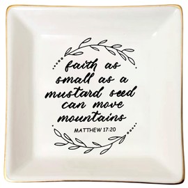 Yoqanr Christian Women Jewelry Dish Tray Ceramic Trinket Dish Christian Books For Women Christian Gifts For Women Spiritual Gifts For Women Spiritual Gifts For Women Christian Decor Catholic Gifts
