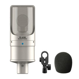 TAKSTAR XLR Condenser Microphone, PC-K200 II Recording Cardioid Mic with Ultra-Low Self-Noise, Balanced Sound, Power Indicator, Studio Singing Microphone for Live Streaming, Gaming, Broadcast