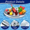 Inflatable Drink Holder 2-in-1 Floating Tray 8 Holes Large Capacity