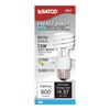 Satco S7217 13-Watt Medium Base T2 Mini Spiral, 2700K, 120V,