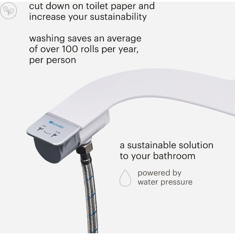 Brondell Bidet Attachment for Toilet SS-250 SimpleSpa Fresh Water Spray