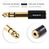 NANYI 1/4'' Male to 1/8'' Female Stereo Headphone Adapter Connect