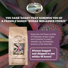 Camano Island Coffee Roasters Roasters Honduras Dark Roast, Whole Bean 1lb, Fresh Small Batch Roasted, USDA Organic, Fairly Traded, Shade Grown Top 1% Arabica - Molasses, Brown Sugar, Cinnamon Flavor