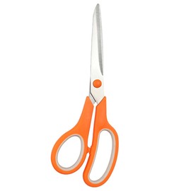 3PCS Art Scissors Paper Cutter Sewing Fabric Craft Scissors Multipurpose Handheld Scissors with Sharp Blade for Office Home School 8.5 Inch (Orange)