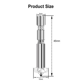 HIKUDIY 0.4mm0.6mm 0.8mm Nozzles for Kobra 3 Max, Quick-Swap Hardened Steel Integrated High Speed Throat Tube Nozzles for 3D Printer Anycubic Kobra 3 Max