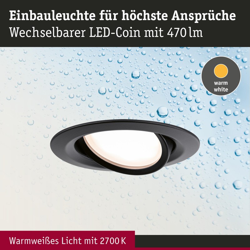 Paulmann Nova Plus 92459 LED Recessed Light IP65 Single Light