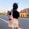 Hiflyer Pink Strawberry Sling Backpack, Small Backpack for Girls, Kawaii