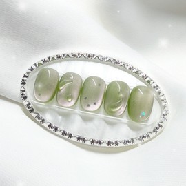 [Handmade Nail Tips] Guava Magnet Nail Tips - Petit Pool / [수제네일팁] 구아바자석 네일팁 - 쁘띠풀